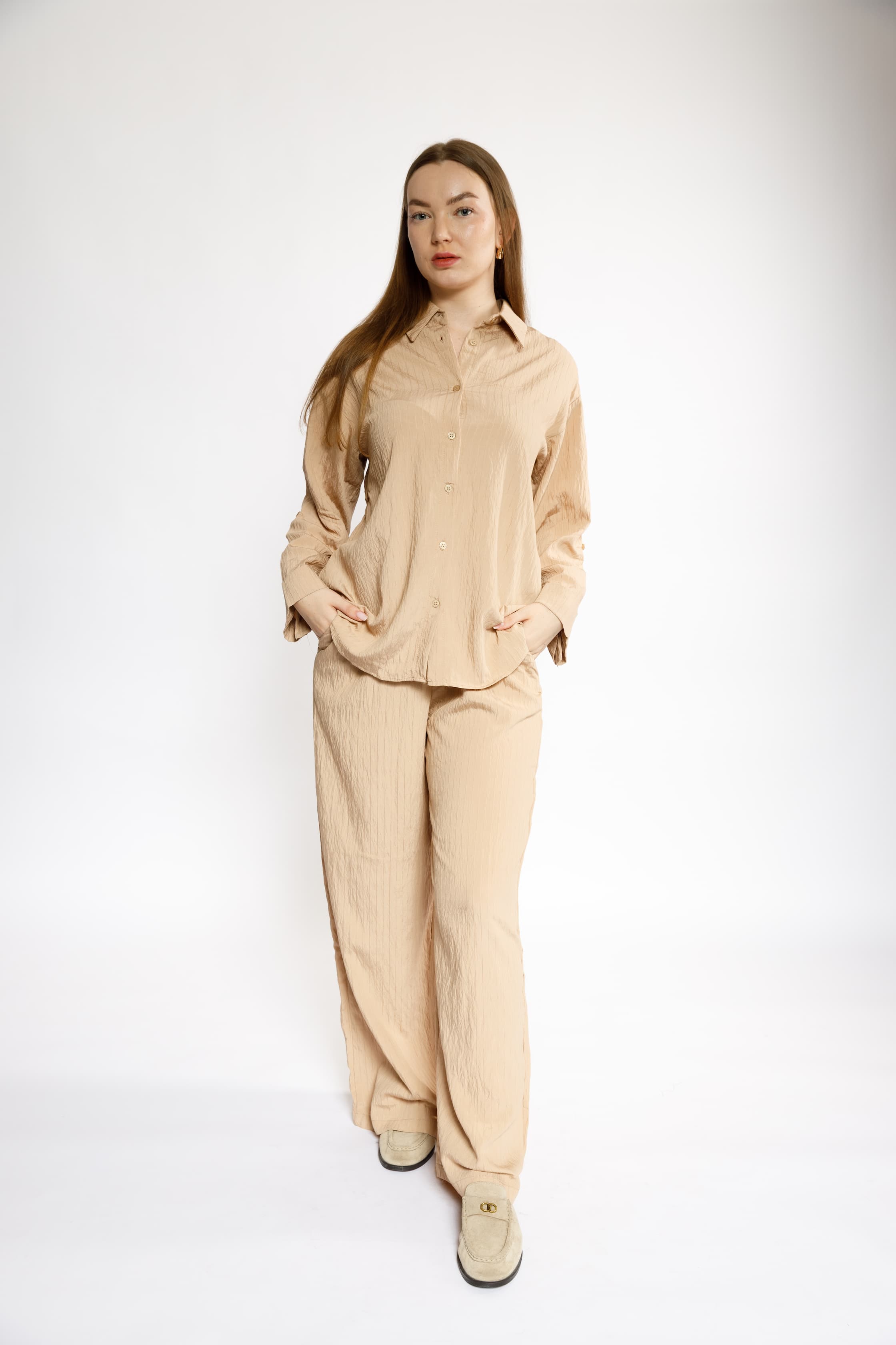 Beige Relaxed Set – Plus Size